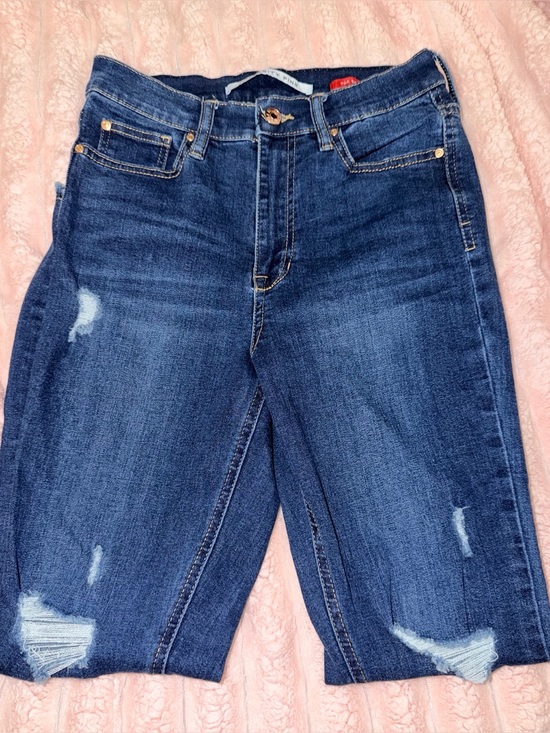 Fashion Nova Denim - Fashion Nova Dark Wash Distressed Skinny Jeans Size 5